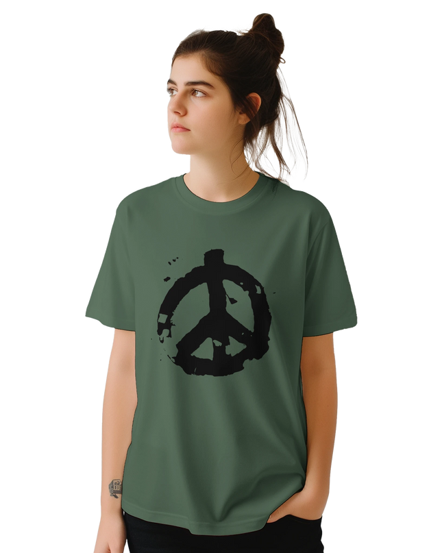 Statement peace icon T‑shirt for activists and music fans