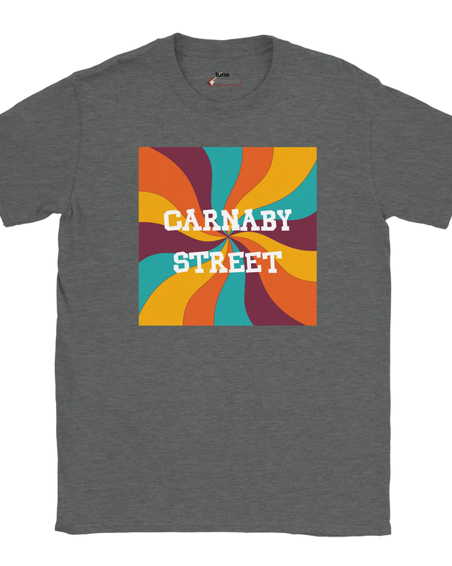 Retro swinging 60s London style tee featuring Carnaby Street