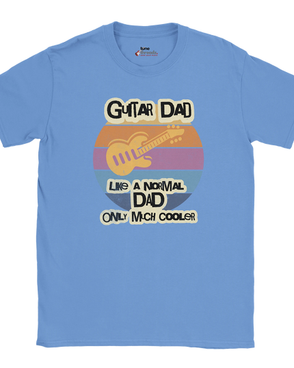 Guitar Dad T‑shirt with ‘Like a Normal Dad Only Much Cooler’ text