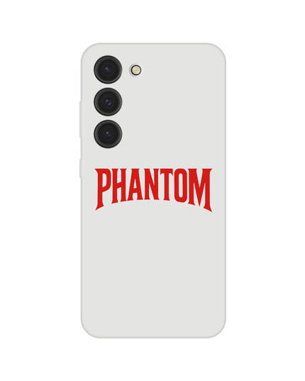 Angled view of transparent flexi phone case with minimal music icon overlay
