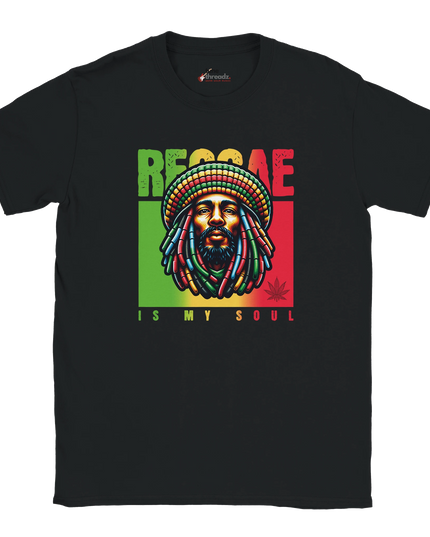 Unisex T‑shirt with ‘Reggae Is My Soul’ bold reggae text