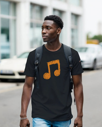 Soft seamless cotton tee featuring clef graphic