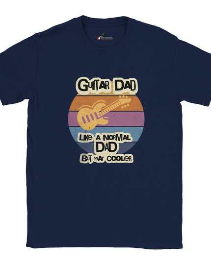 Guitar Dad tee with text 'like a normal dad only much cooler