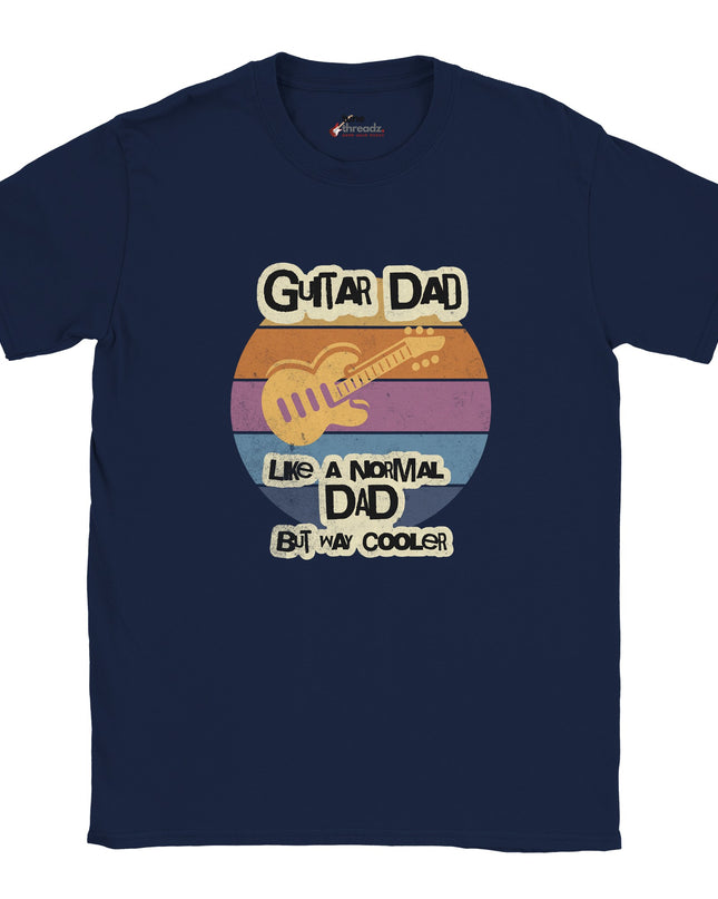 Guitar Dad tee with text 'like a normal dad only much cooler
