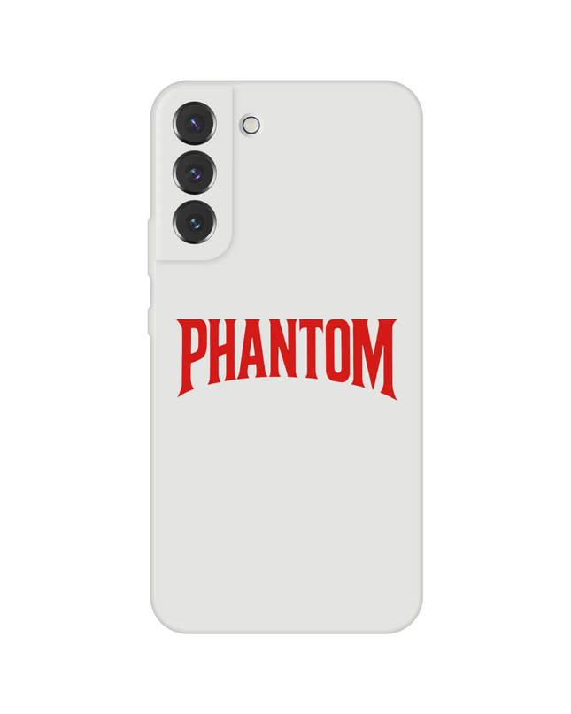 Model holding phone with the clear Phantom Flexi music case applied
