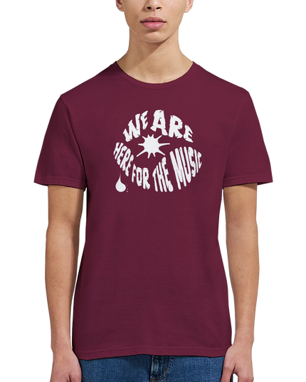 Soft cotton T‑shirt printed with clear music intention message