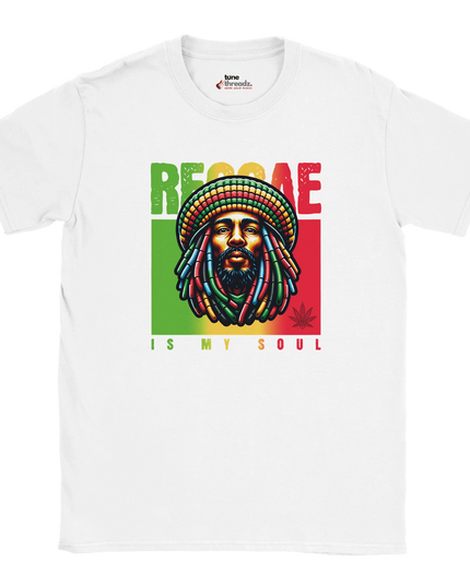 Reggae music quote tee in soft cotton fabric