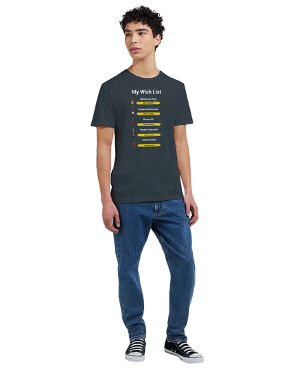 Guitar, vinyl & microphone graphic design on soft cotton tee