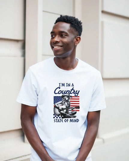 Comfort-fit cotton tee featuring country lyric text