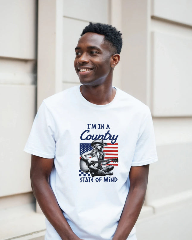 Comfort-fit cotton tee featuring country lyric text
